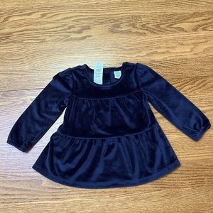 NWT Baby Gap velour tiered toddler dress | 18-24 months